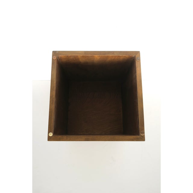 Wood Pedestal Cube End or Side Table, Modern Design Style, Circa Mid-20th Century For Sale - Image 11 of 11