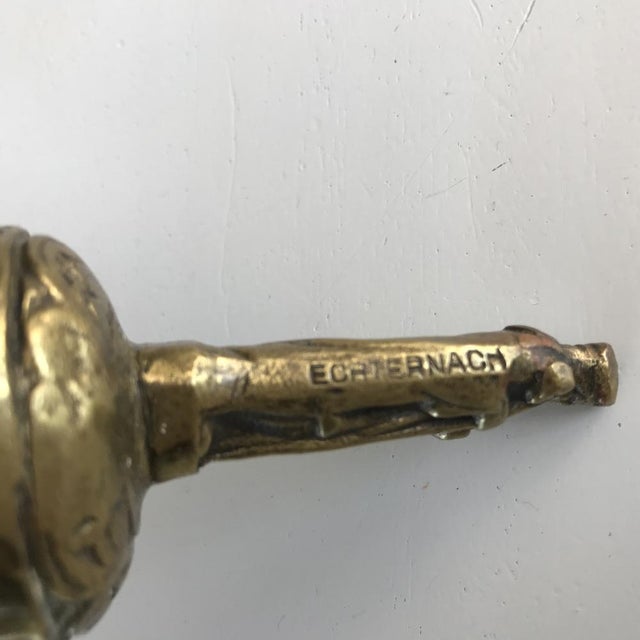 Antique Victorian Brass Bell with Figures, 19th Century For Sale - Image 12 of 18