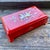 Japanese Vintage Japanese Red Lacquer Smoking Box With Mother-of-Pearl Pomegranate Inlay, KBS-Tv Presentation Piece, 1963 For Sale - Image 3 of 12