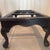 Blackened Walnut Coffee Table With Clear Glass Panels, Carved Shell Motifs & Cabriole Legs For Sale - Image 12 of 12