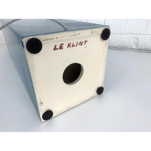 Blue Ceramic Floor Lamp Model No. 357 Glazed Stoneware from Le Klint, Denmark, 1970s For Sale - Image 16 of 17