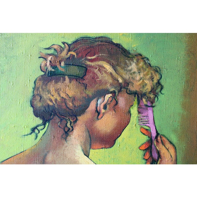 Contemporary Zita Sudnika, Sitting, Oil on Canvas For Sale - Image 3 of 6