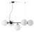 Mid-Century Modern Starburst Chandelier in Black Metal & Glass from Cassina For Sale
