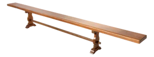 Antique French Long Elm Monastery Bench, 1850