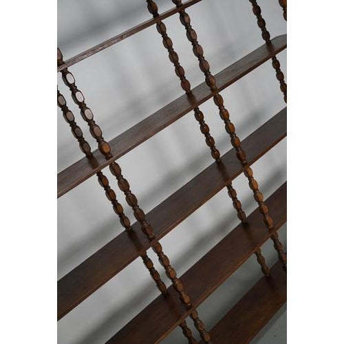 Mid-Century French Oak Bobbin Shelving Unit For Sale - Image 10 of 18
