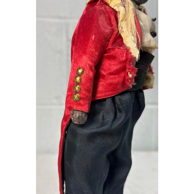Rare Antique Early 1800s Handmade African American Boy Doll Sculpture Figure For Sale - Image 9 of 15