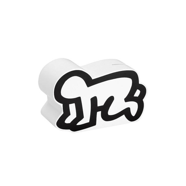Keith Haring Foundation "Glowing baby" collectible coin bank / piggy bank / money box Highly decorative wooden coin bank...
