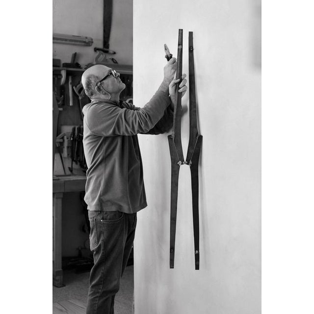 Signes Wall Sculpture in Natural Steel by Jean-Baptiste Van Den Heede For Sale - Image 6 of 7