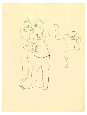 Mino Maccari, The Dance, Original Drawing, 1950s