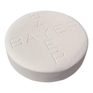 1950s Bayer Aspirin Pill Medicine Plaster Sculpture For Sale