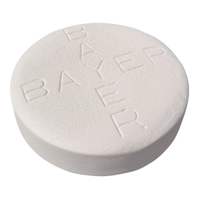 1950s Bayer Aspirin Pill Medicine Plaster Sculpture For Sale