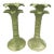 Pair of Ceramic Palm Tree Candle Holders For Sale