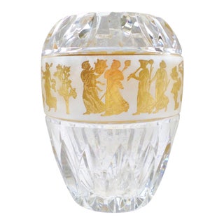 1960s Val St Lambert Crystal Vase Armada Jupiter Danse De Flore For Sale