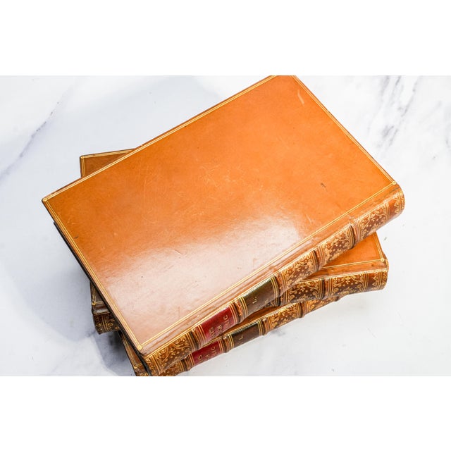 Late 19th Century Stately 3 Volume the Rise of the Dutch Republic John Lothrop Motley Full Leather Antique Books Home Office Decor For Sale - Image 5 of 10