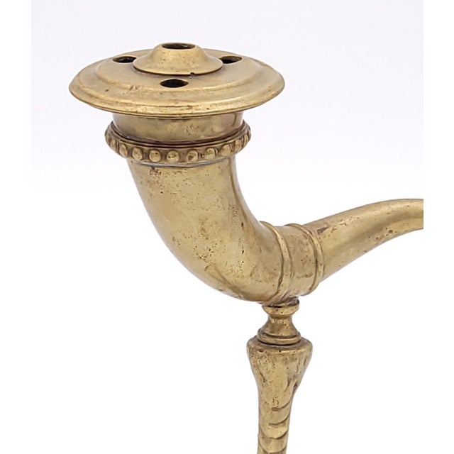 A brass Victorian oil lamp, England circa 1880.