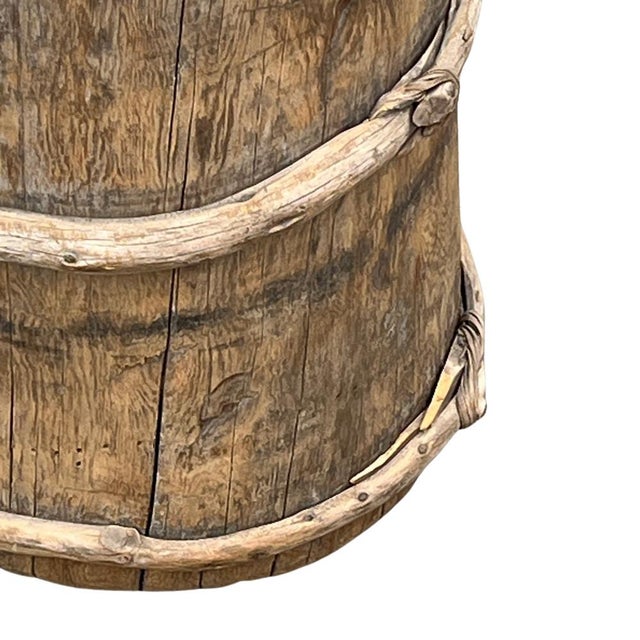 1970s Wood Bucket For Sale In Los Angeles - Image 6 of 8