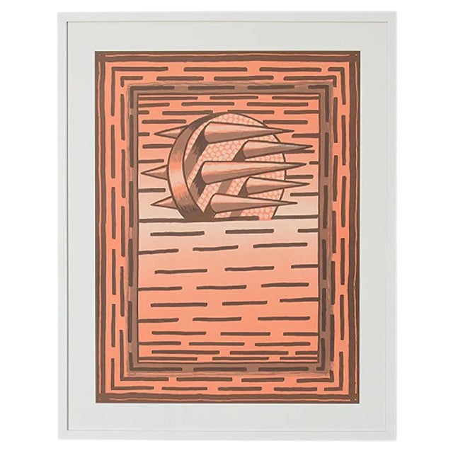 Abstract 69/150 Lithograph by Walter Goossens,1970s For Sale
