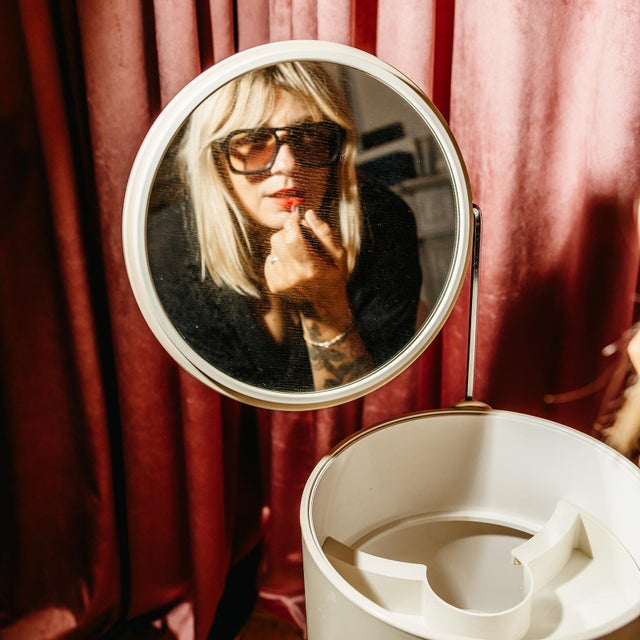 Beige Space Age Dressing Table with Mirror from Bremshey & Co, Germany, 1970 For Sale - Image 8 of 10