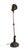 20th-century industrial design: very large articulated arm lamp / h96 cm. Iron and painted sheet metal. Circa 1950-1960....