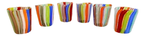 Multicolored Murano Glass Glasses by Simoeng, Set of 6