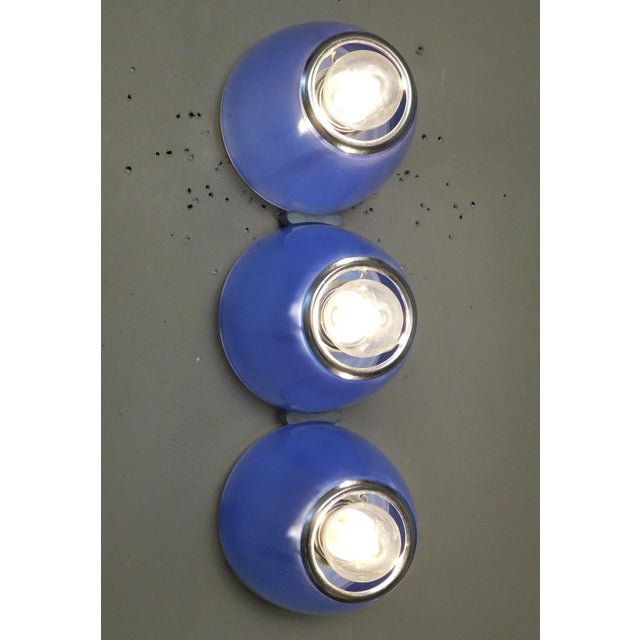 Metal 1970s Blue Tilos Sconces by Ernesto Gismondi for Artemide, a Pair For Sale - Image 7 of 11