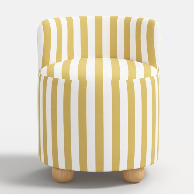 Spritely Home Spritely Home Andi Vanity Chair in Canopy Stripe Honey For Sale - Image 4 of 6