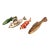 Folk Art Group of Vintage Fish Decoys- Set of 4 For Sale