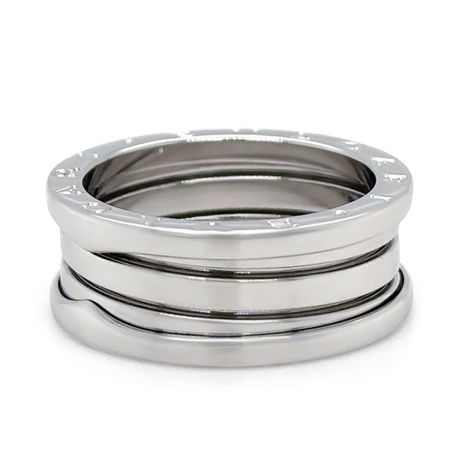 2020s Bvlgari 18ct White Gold B.Zero1 3 Band Ring 10.61g, Size 8.5 For Sale - Image 5 of 9