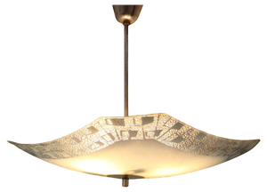 Mid-Century Glass Ceiling Lamp, 1960s