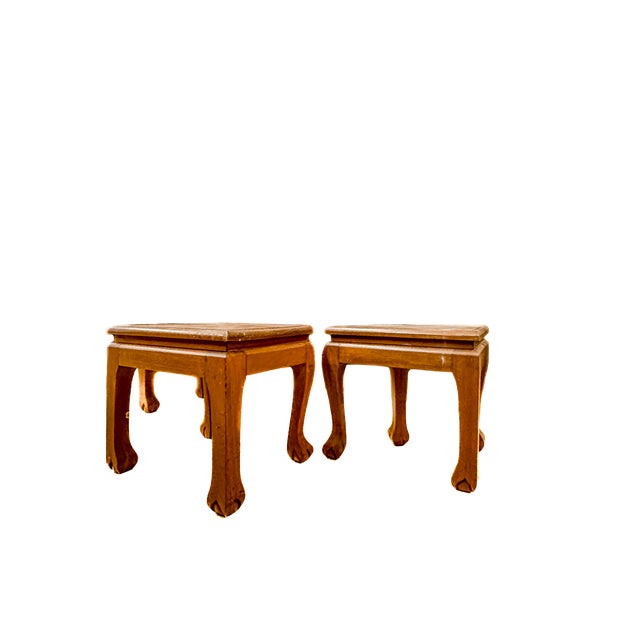 Mid-Century Modern Hand-Carved Asian Opium Nesting Table For Sale - Image 12 of 18