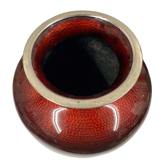 Mid-20th Century Vintage Japanese Cloisonné Enamel Vase For Sale - Image 10 of 11