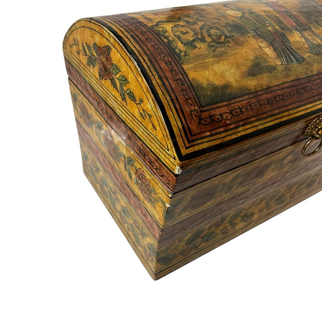 Maitland - Smith Vintage Maitland - Smith Chinoiserie Trunk Style Box For Sale - Image 4 of 8