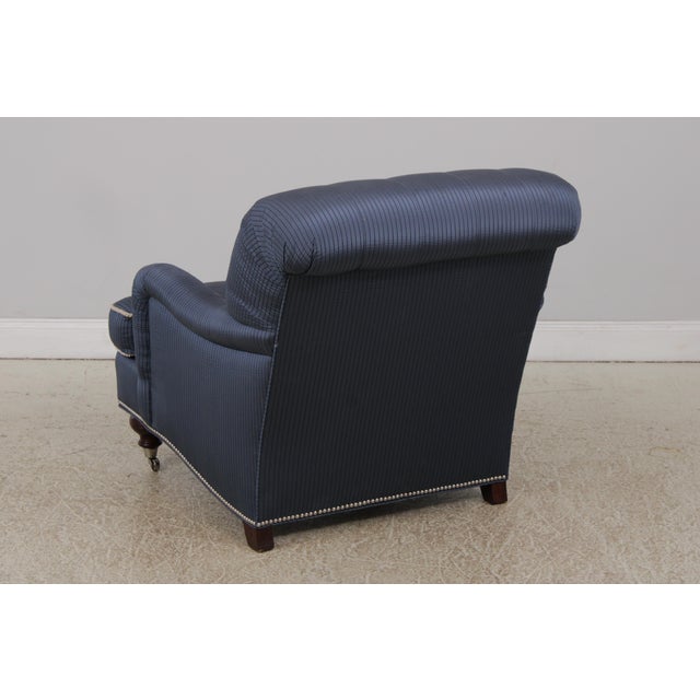 Pair Lillian August Blue Upholstered Club Chairs For Sale - Image 15 of 16