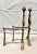 Vintage Brass Lyre Andirons – Neoclassical Hollywood Regency Fireplace Decor, Pair For Sale In Louisville - Image 6 of 7