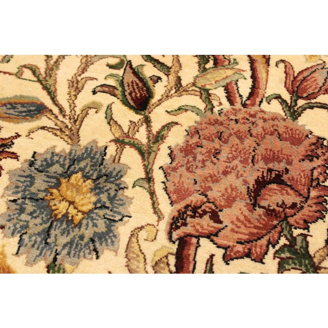 Shabby Chic Pak-Persian Beige/Pink Wool Rug - 4'0'' X 5'10'' For Sale - Image 4 of 9