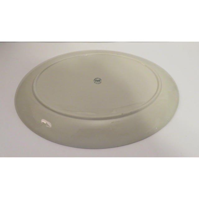 Vintage Flintridge China California Blue W Platinum Borders 14" Platter For Sale - Image 10 of 10