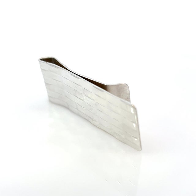 Metal 1990s Tiffany & Co Estate Weave Money Clip Sterling Silver 16.6 Grams For Sale - Image 7 of 12