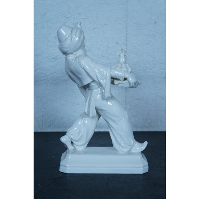 1930s Hugo Meisel German Schwarzburger Porcelain Man With Fruit Figurine For Sale - Image 12 of 12