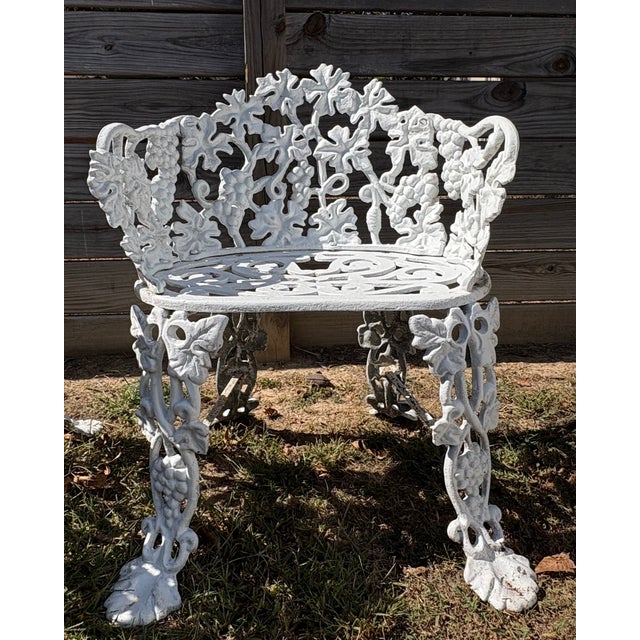 Vintage Cast Aluminum Grapevine Garden Furniture Set – 5 Pieces For Sale In Dallas - Image 6 of 11