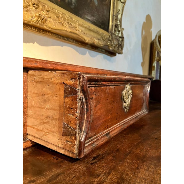17th Century Italian Walnut Baroque Chest of Drawers with Bronze Handles For Sale - Image 10 of 17