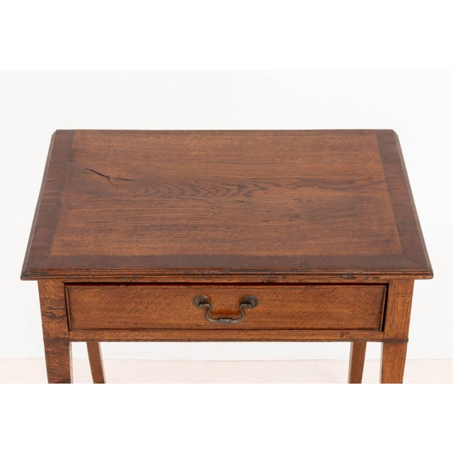 Federal Style Oak Side Table For Sale - Image 4 of 7