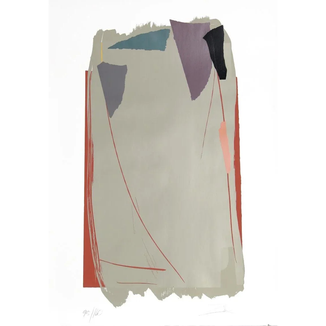 Grey Sweep I, Larry Zox Serigraph, Signed and Numbered in Pencil | Chairish