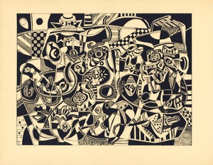 1947 Silkscreen Frontispiece by Steve Wheeler for "Hello Steve"