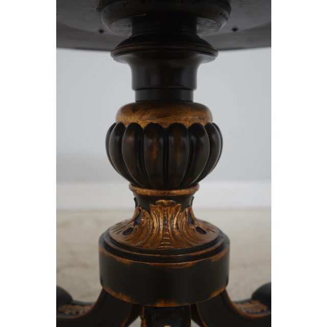 Maitland Smith Eglomise Top Pedestal Lamp Table For Sale - Image 9 of 18