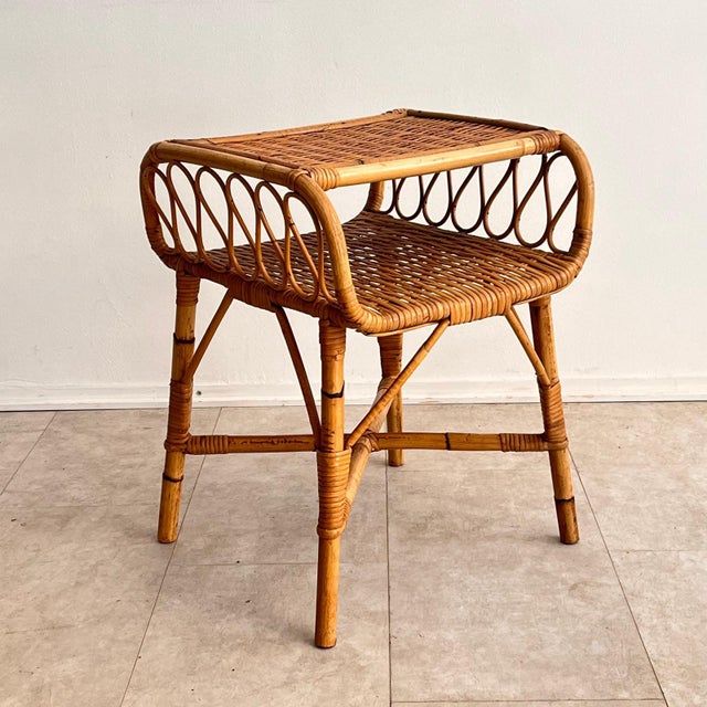 1960s Mid-Century Italian Bamboo and Rattan Nightstands, 1960s, Set of 2 For Sale - Image 5 of 11