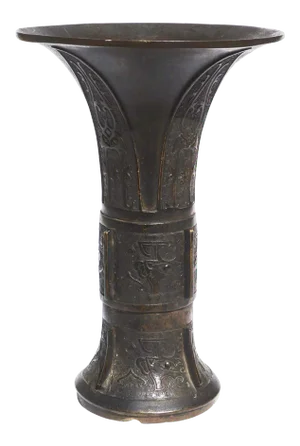 Ming Dynasty Bronze Gu Beaker Vase
