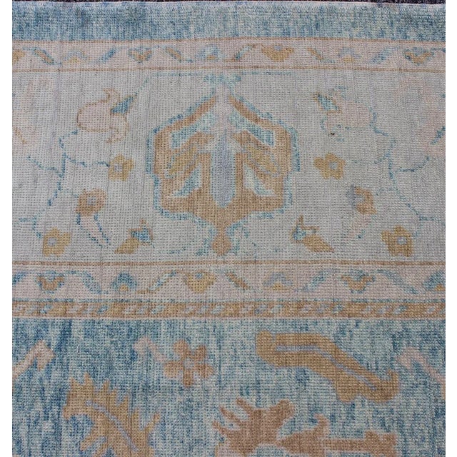 Traditional Square Turkish Oushak Rug by Keivan Woven Arts 10'10 X 12'1 For Sale - Image 3 of 9