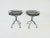 Mid-Century Modern Mid 20th Century Woodard Gloss Black Round Top Sculptura Side Tables - A Pair For Sale - Image 3 of 11