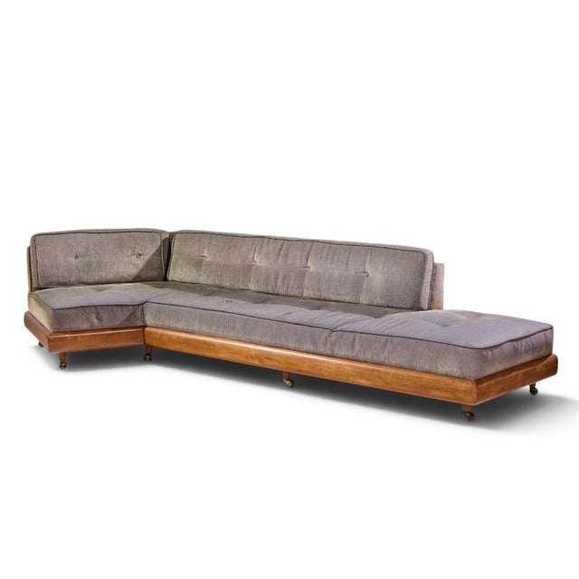 Mid-Century Modern Adrian Pearsall for Craft Associates 2300-S Mid Century Walnut Boomerang Sofa For Sale - Image 3 of 9