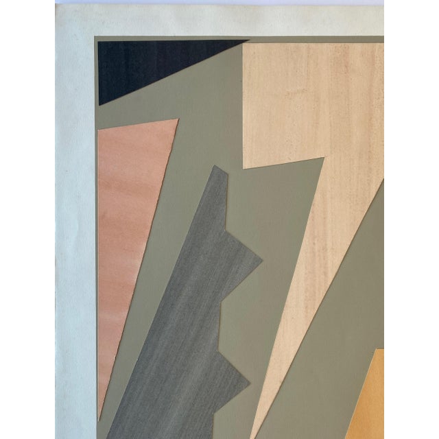 1980s Postmodern Geometric Collage by Gerald Johnson For Sale - Image 4 of 6